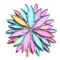 Iridescent Petal Ceramic Mosaic for Flower Design